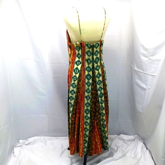 Calvin Klein Boho Maxi Dress Multi-Colored Tribal Geometric Print. Womans Medium - Picture 4 of 12